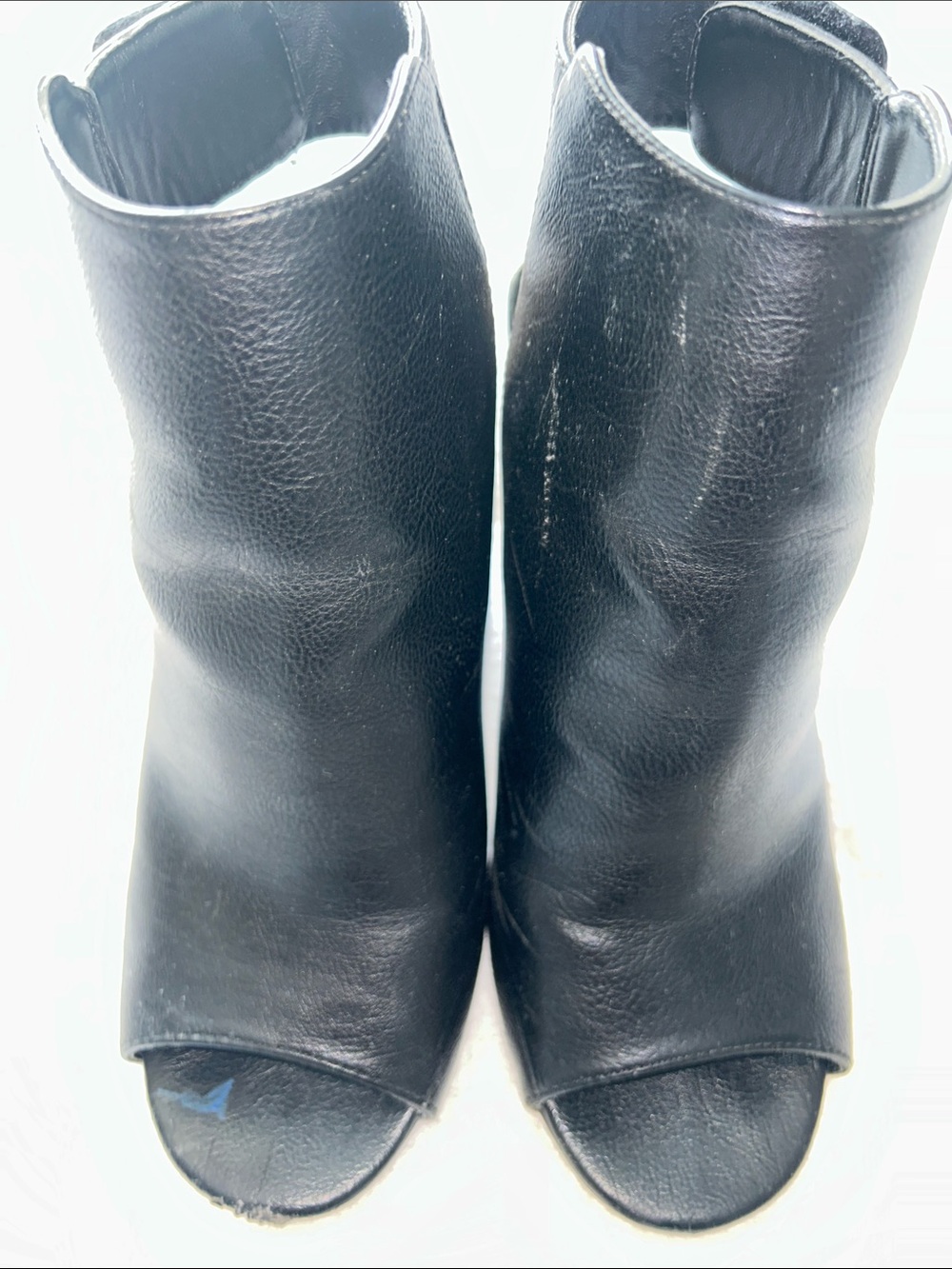 Call it Spring Women’s Black Open-Toe Leather Ankle Boots